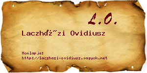 Laczházi Ovidiusz névjegykártya